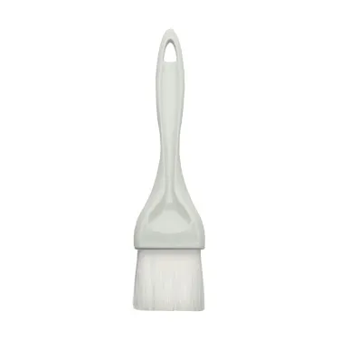 Winco NB-20 2" Nylon Bristle Pastry Brush, Plastic Handle, Flat, White, 1 Piece