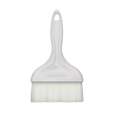 Winco NB-40 4" Nylon Bristle Pastry Brush, Plastic Handle, Flat, White, 1 Piece