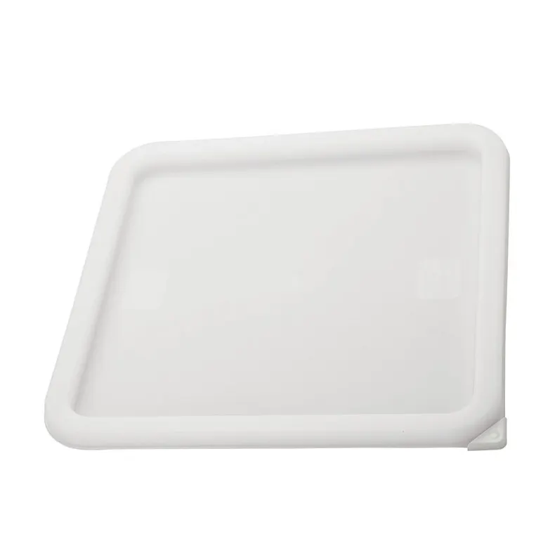 Winco PECC-L 18 & 22 Qt. White Square Polyethylene Container Cover