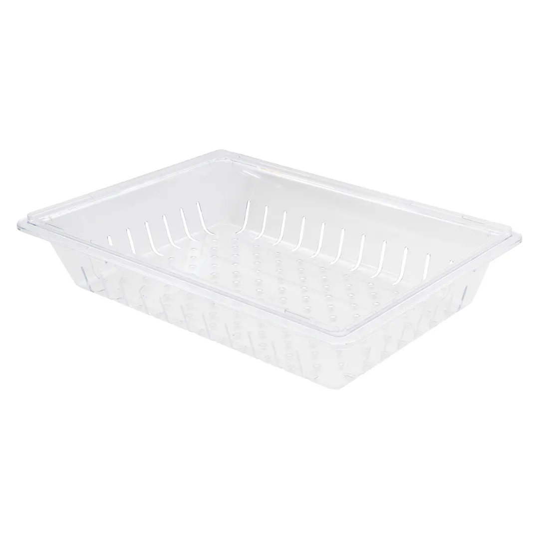 Winco PFSF-5C Clear Colander, Rectangular, Polycarbonate - 26"L X 18"W X 5"H