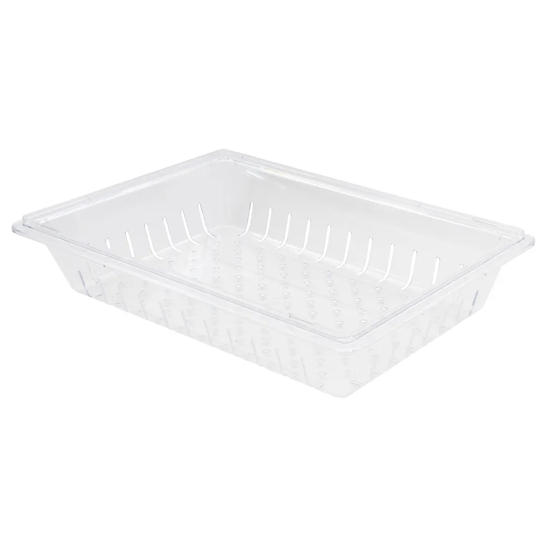 Winco PFSF-8C Clear Colander, Rectangular, Polycarbonate - 26"L X 18"W X 8-1/2"H