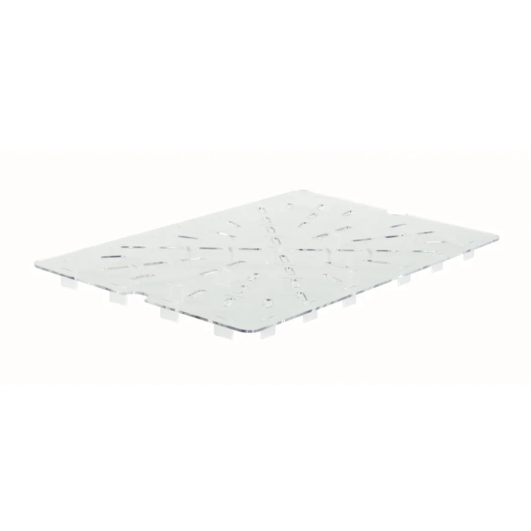 Winco PFSF-DS Clear Drain Shelf for PFSF, Polycarbonate - 18 x 26"
