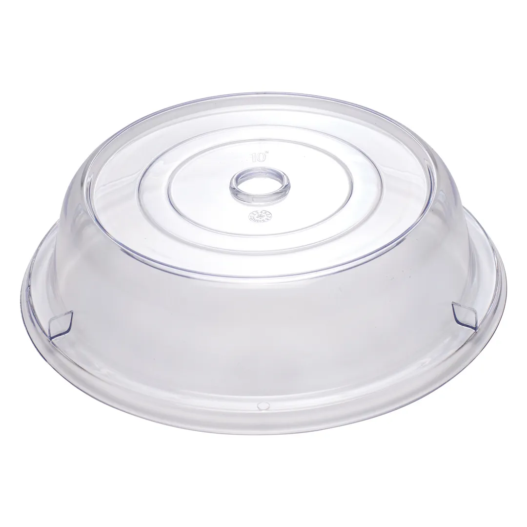 Winco PPCR-10 Clear 10" Round Polycarbonate Plate Cover - Stackable 