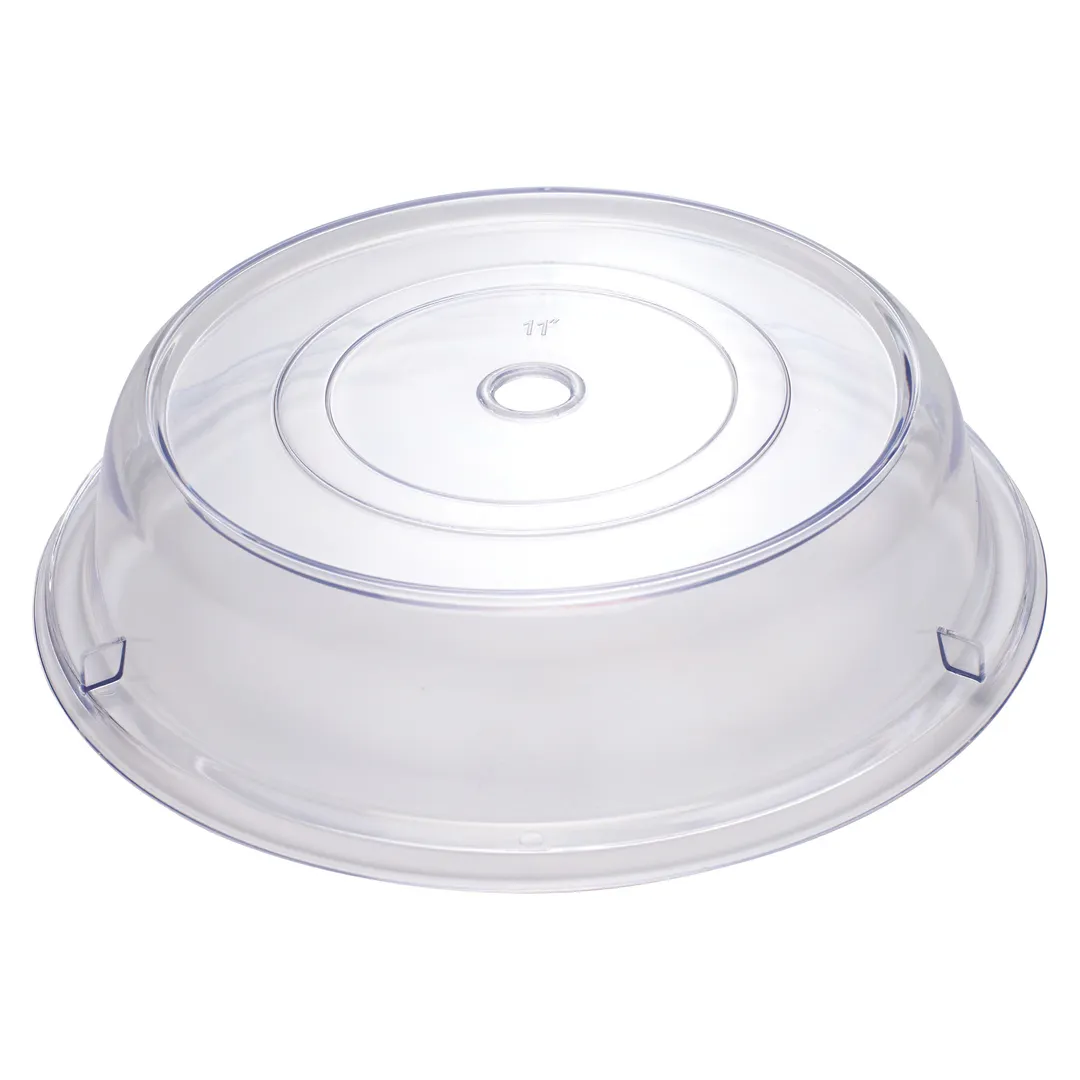Winco PPCR-11 Clear 11" Round Polycarbonate Plate Cover - Stackable 