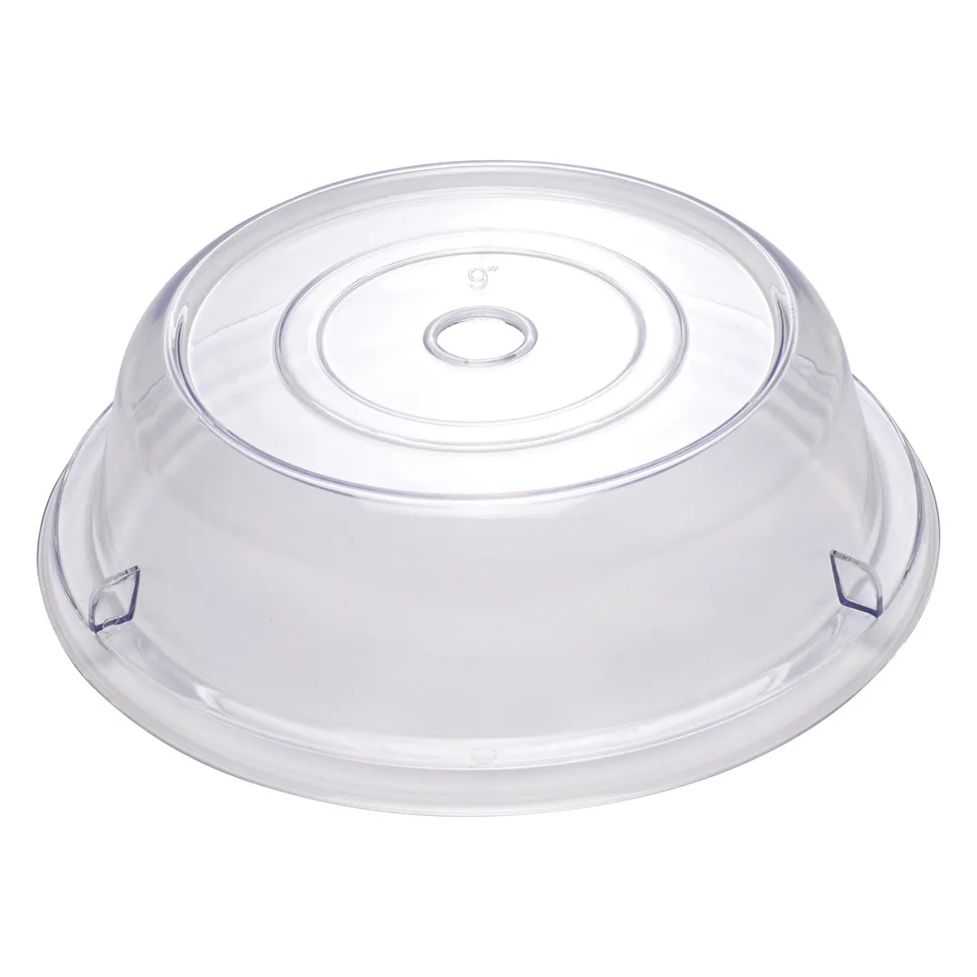Winco PPCR-9 Clear 9" Round Polycarbonate Plate Cover - Stackable 