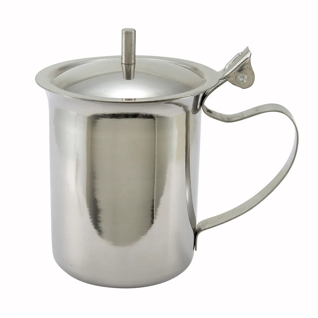 Winco SCT-10 10 oz. Stainless Steel Cream Server with Knob