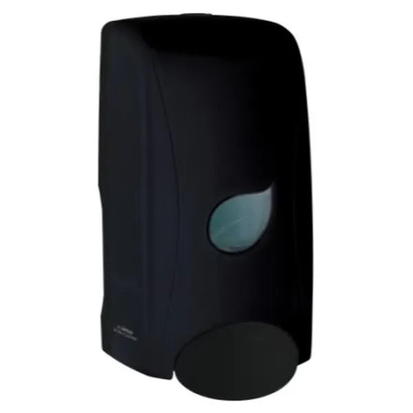 Winco SDMF-1K 35 oz Wall Mount Manual Foam Soap Dispenser, Black