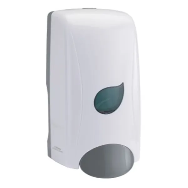 Winco SDML-1W 35 oz Wall Mount Manual Liquid Soap Dispenser, White