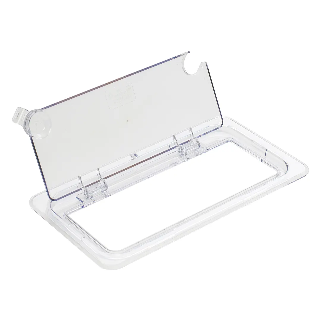 Winco SP7300H NSF 1/3 Size Polycarbonate Hinged Food Pan Cover