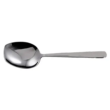 Winco SRS-8 Extra Heavy 8-1/4" Stainless Steel Serving Spoon, Handle, 4-8" Length - 1 Dozen