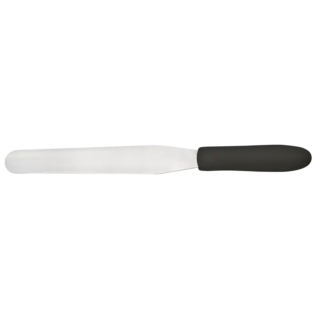 Winco TKPS-7 7-15/16" Stainless Steel Bakery Spatula w/ Polypropylene Black Handle