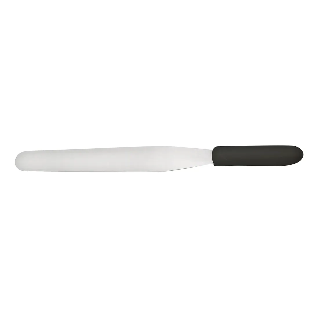 Winco TKPS-9 10" Stainless Steel Bakery Spatula w/ Polypropylene Black Handle
