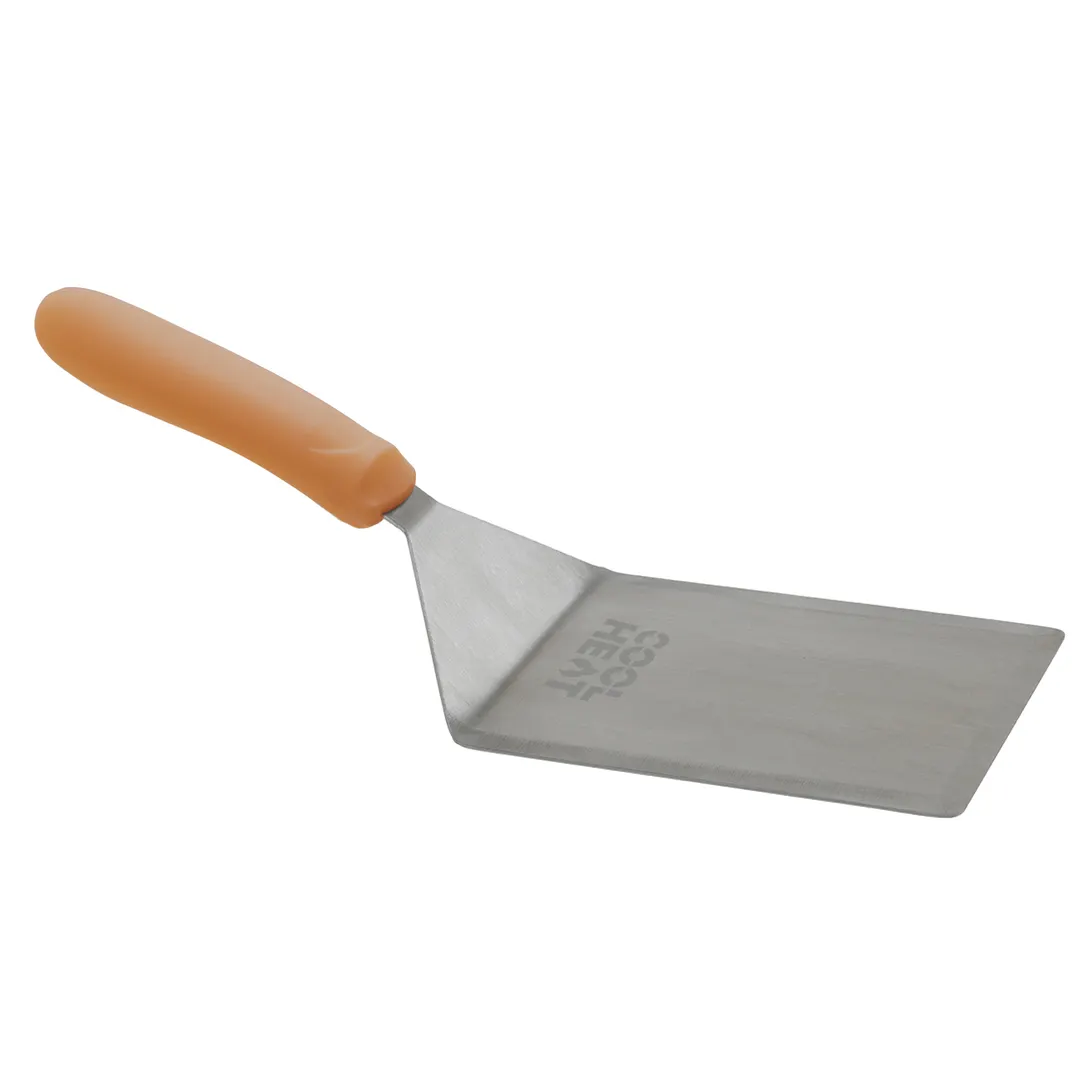 Winco TNH-63, Extra Heavy Turner with Cutting Edge, Orange Nylon Handle, Satin Finish 