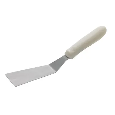 Winco TWP-50  4 1/4" x 2 3/16" Stainless Steel Solid Grill Spatula w/ Poly Handle"
