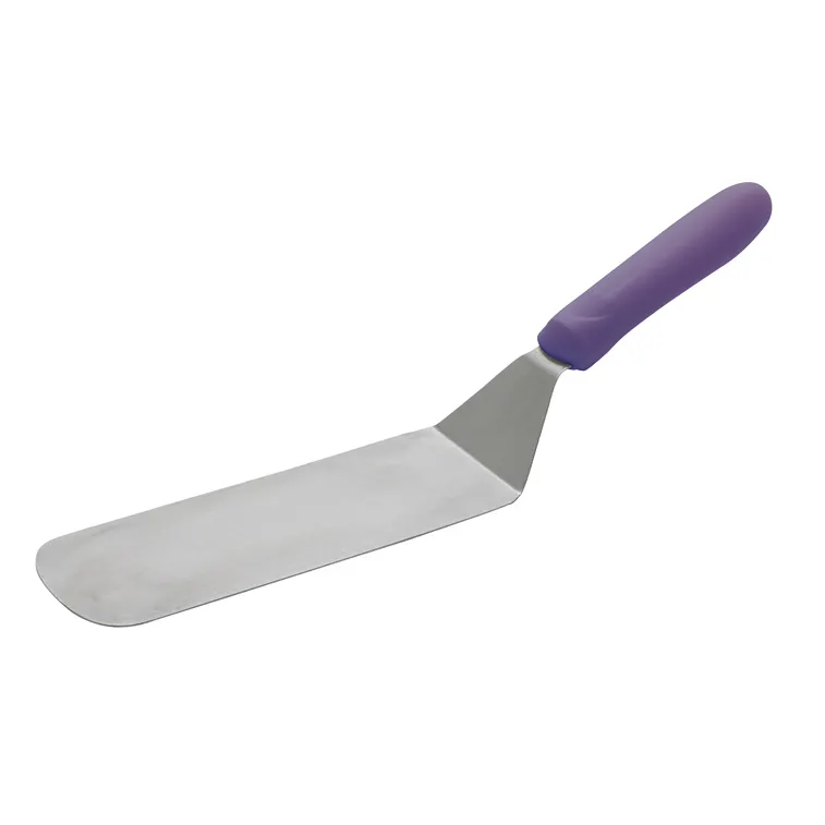 Winco TWP-90P 8 1/4" x 2 7/8" Stainless Steel Solid Turner w/ Poly Handle