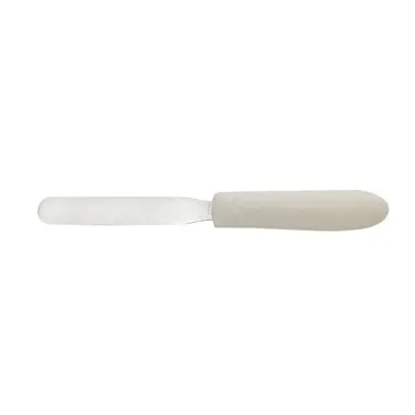 Winco TWPS-4 4" Blade Stainless Steel Bakery Spatula w/ White Polypropylene Handle