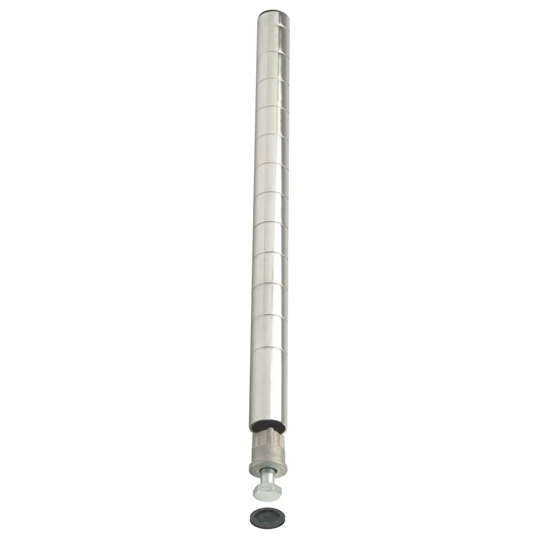 Winco VC-48P 48" Chrome-Plated Shelf Post for Wire Shelves