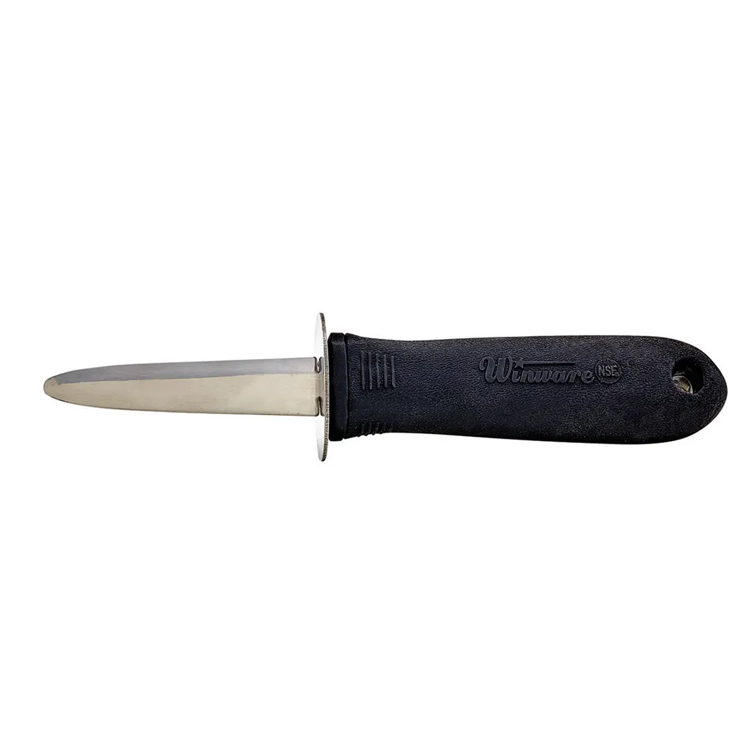 Winco VP-314 Oyster/Clam Knife with Soft Grip Handle, Stainless Steel