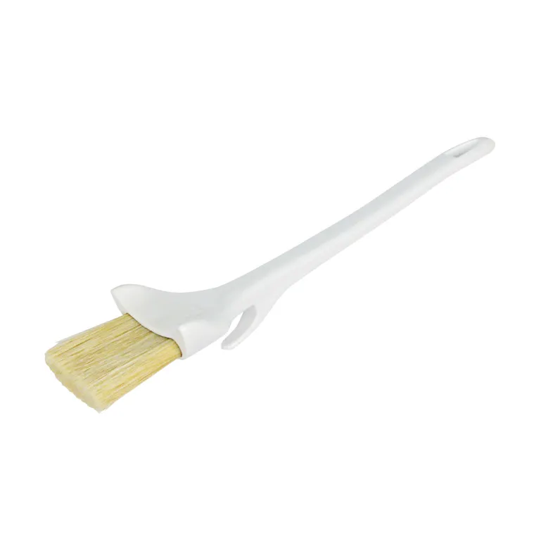 Winco WBRP-20H 2" Wide Boar Bristle Pastry Brush w/ Concave Head & Hook, Plastic Handle