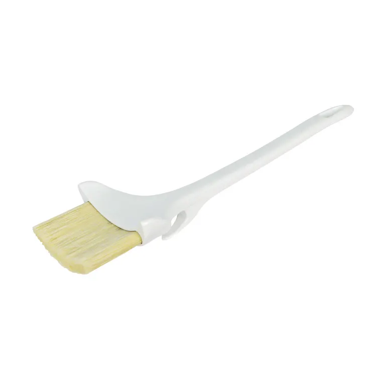 Winco WBRP-30H 3" Wide Boar Bristle Pastry Brush w/ Concave Head & Hook, Plastic Handle