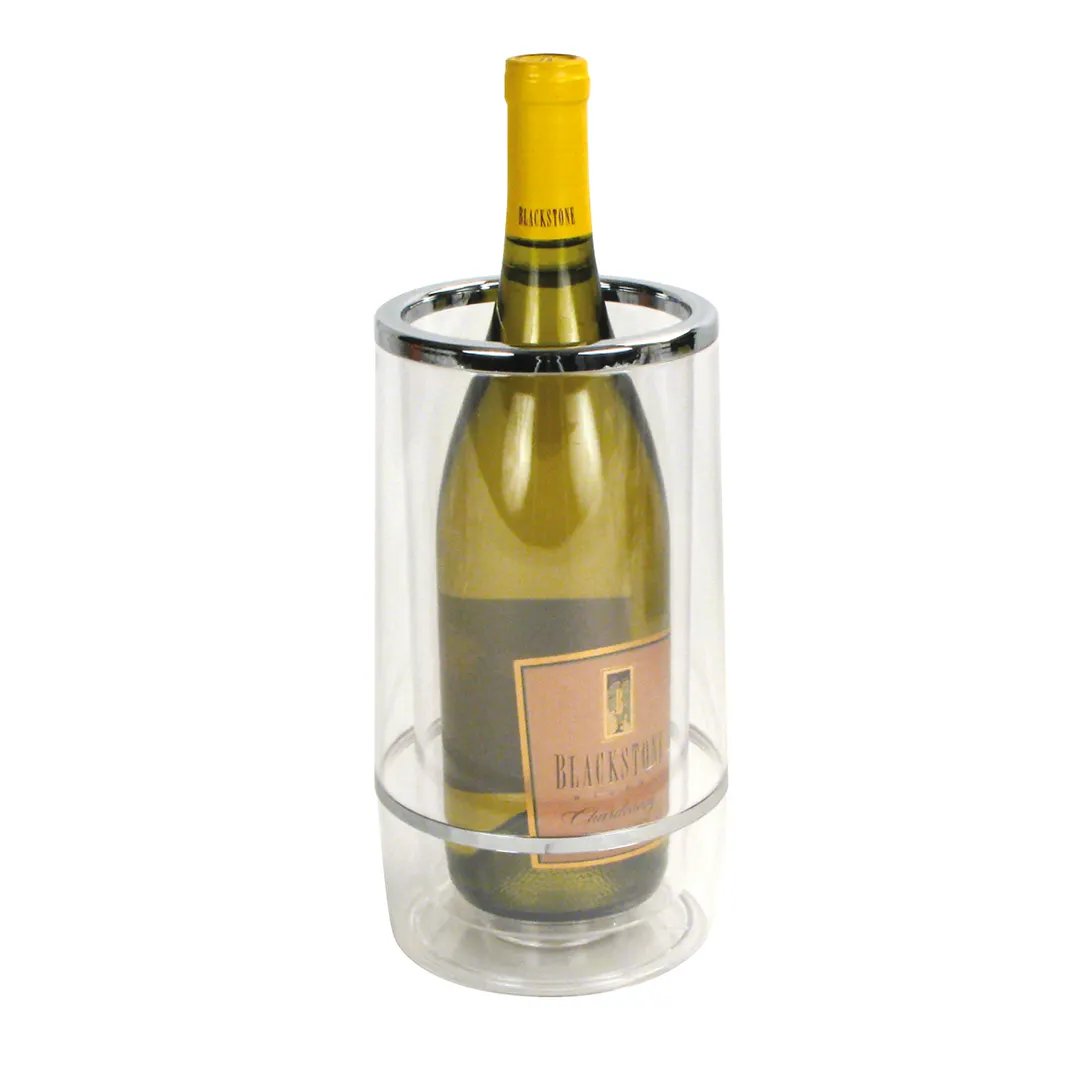 Winco WC-4A Wine Cooler, 4-1/2" Dia. X 9-1/4"H, Round, Acrylic, Clear