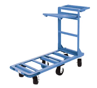 Winholt 550HD-SX Utility Cart, 18" x 51", Steel Frame, Retractable Shelf, Recessed Tool Tray, Blue