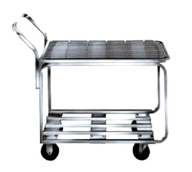 Winholt 9000-STK4 Stocking Cart, 18x44, Steel Frame, Wire Mesh Top, 400 lb, Rubber Casters
