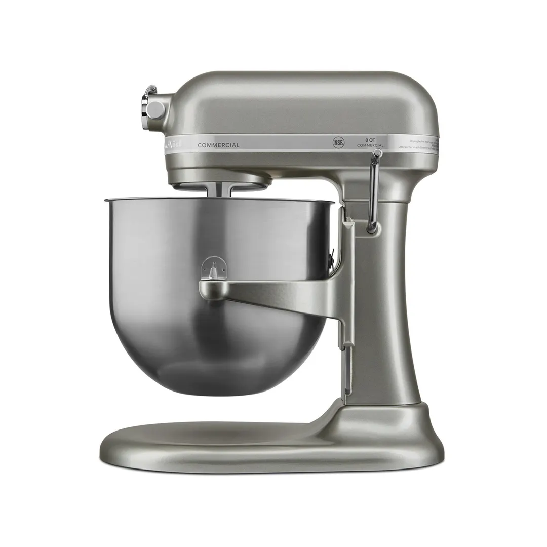 KitchenAid KSMC895CU Commercial 8-qt Bowl Lift Stand Mixer w/ Bowl Guard, 10-Speed, Contour Silver