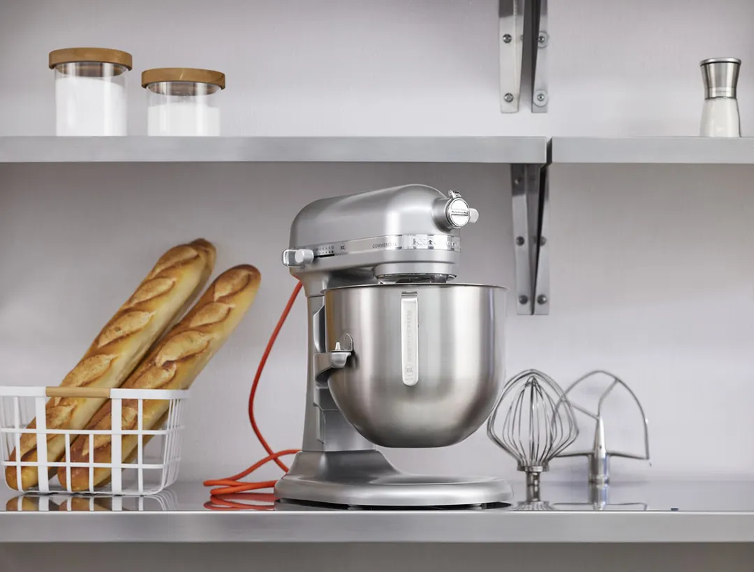 KitchenAid KSMC895CU Commercial 8-qt Bowl Lift Stand Mixer w/ Bowl Guard, 10-Speed, Contour Silver