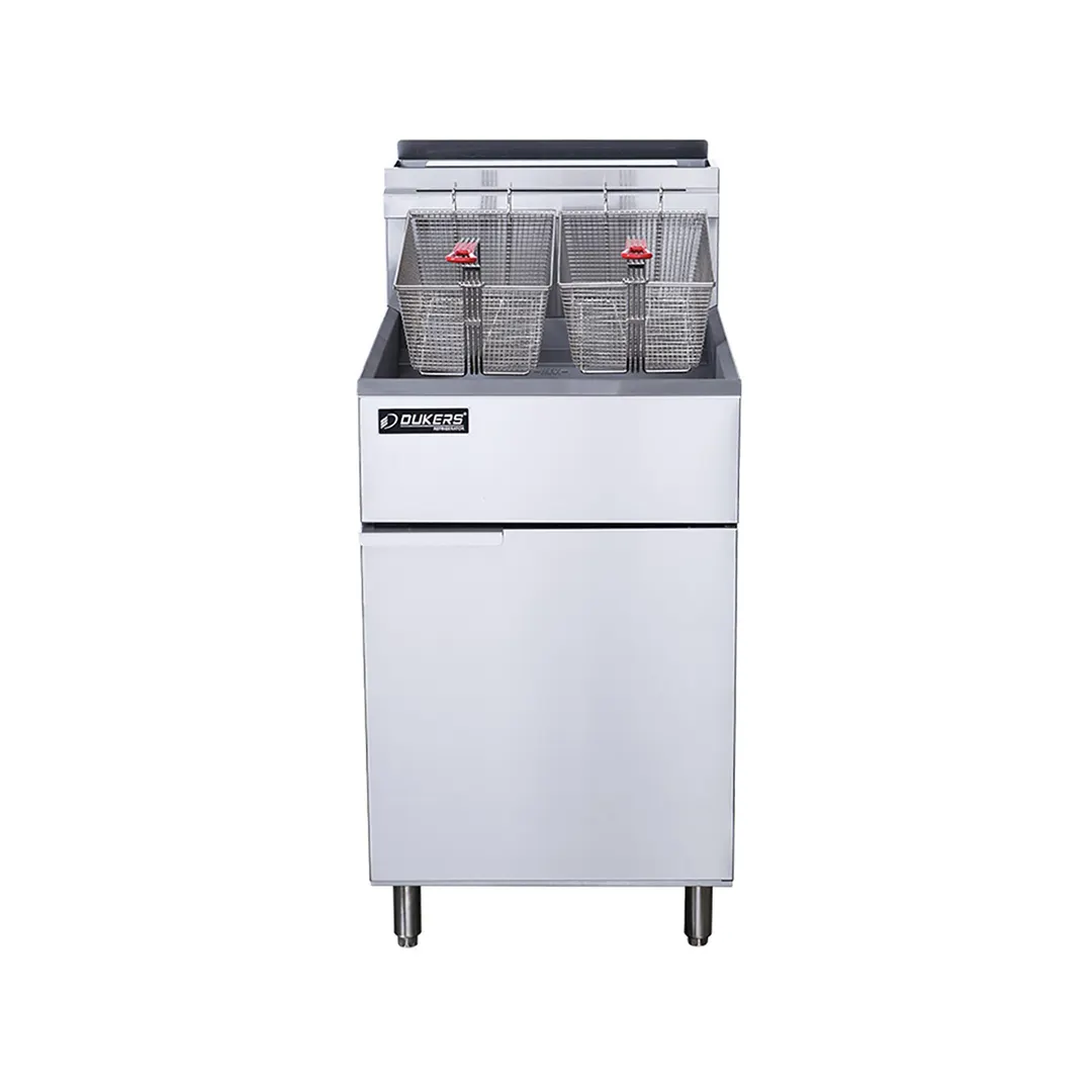 Dukers Appliance Co DCF5-LPG Full Pot Floor Model Gas Fryer w/ 70 Lb Capacity, 150.000 BTU