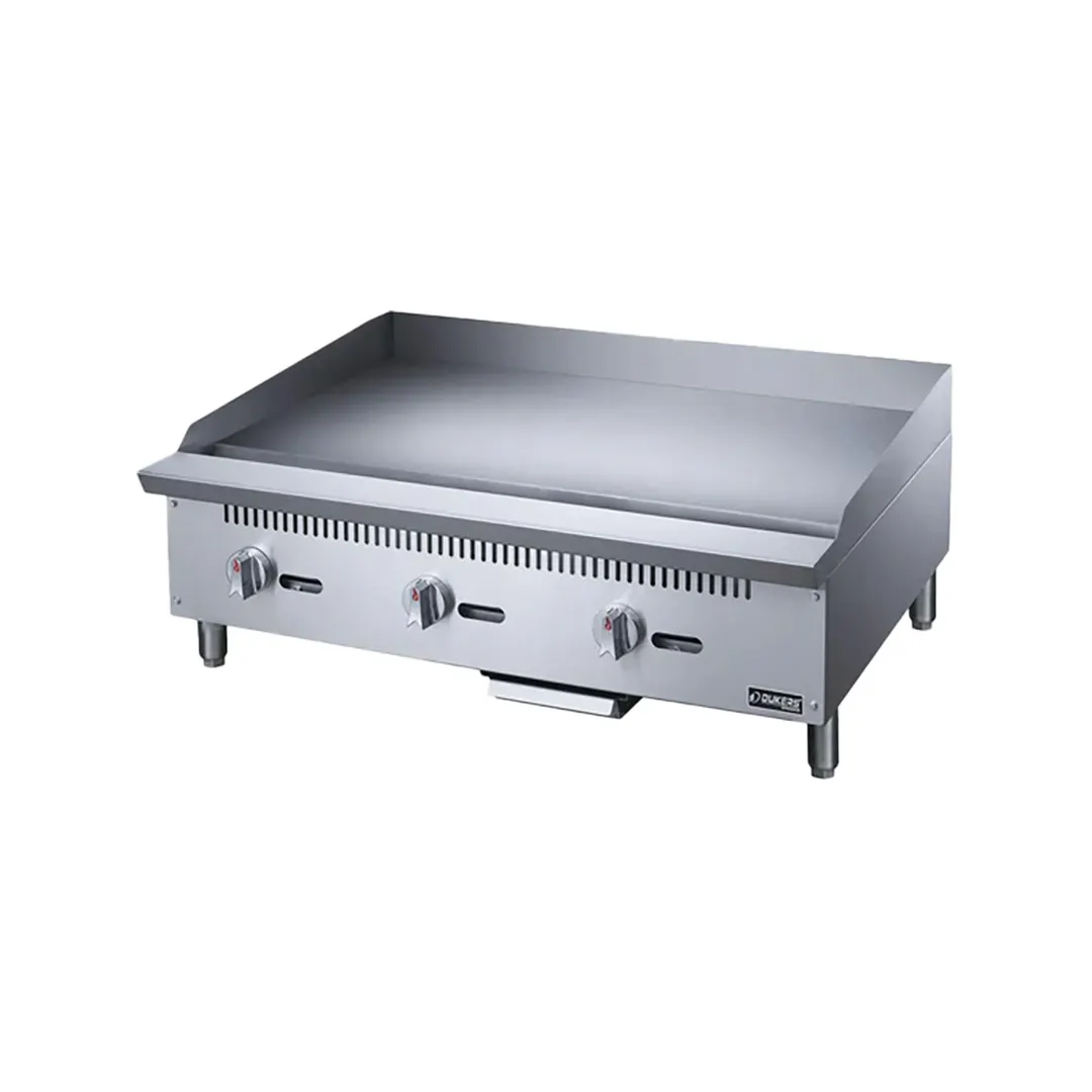 Dukers Appliance Co DCGM36 36" Countertop Manual Gas Griddle, 3/4" Steel Plate, 90.000 BTU