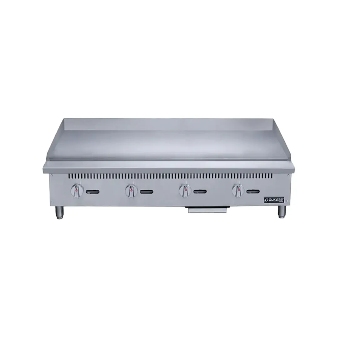 Dukers Appliance Co DCGM48 48" Countertop Manual Gas Griddle, 3/4" Steel Plate, 120.000 BTU