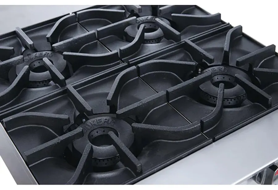 Dukers DCHPA24 24" Countertop Gas Hotplate with (4) Burners, Manual Controls, 112.000 BTU