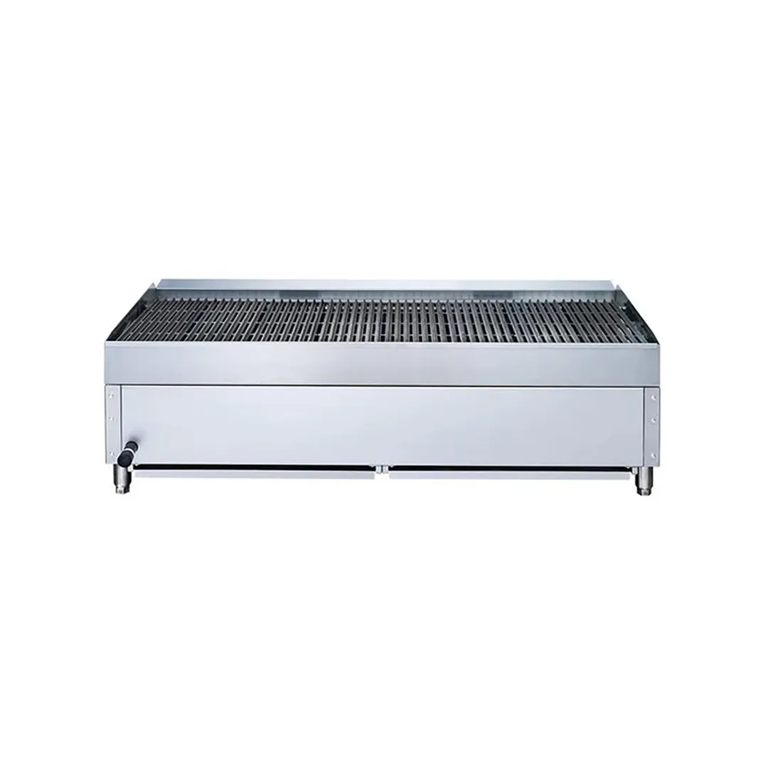 Dukers Appliance Co DCRB48 48" Countertop Gas Radiant/Lava Rock Charbroiler, 140.000 BTU