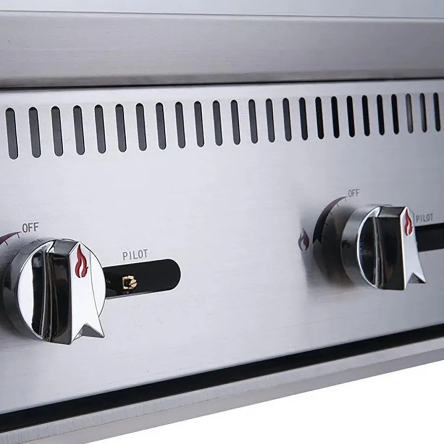 Dukers Appliance Co DCRB48 48" Countertop Gas Radiant/Lava Rock Charbroiler, 140.000 BTU