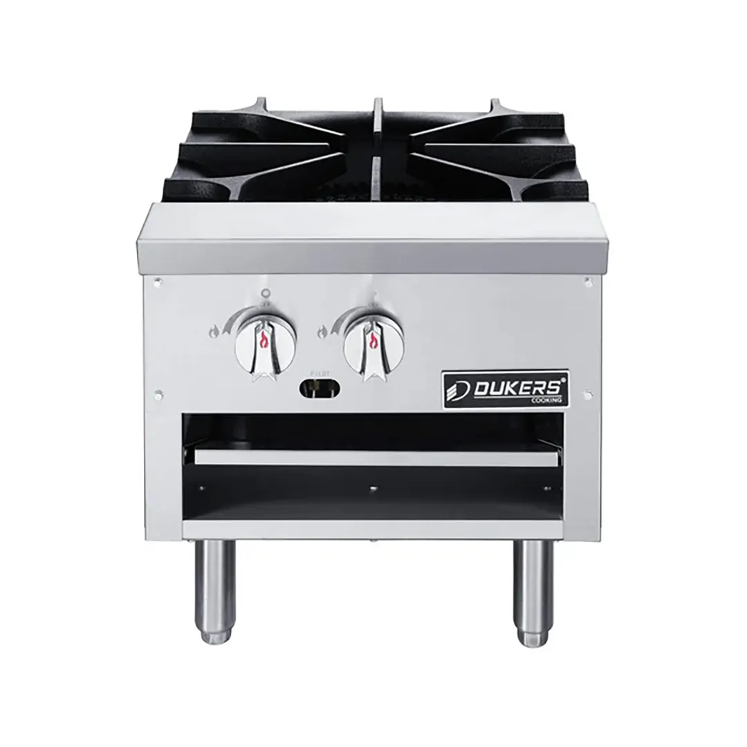 Dukers Appliance Co DCSPB1 18" Gas Stock Pot Range, (1) Three Ring Burner, Low Height, 80.000 BTU 
