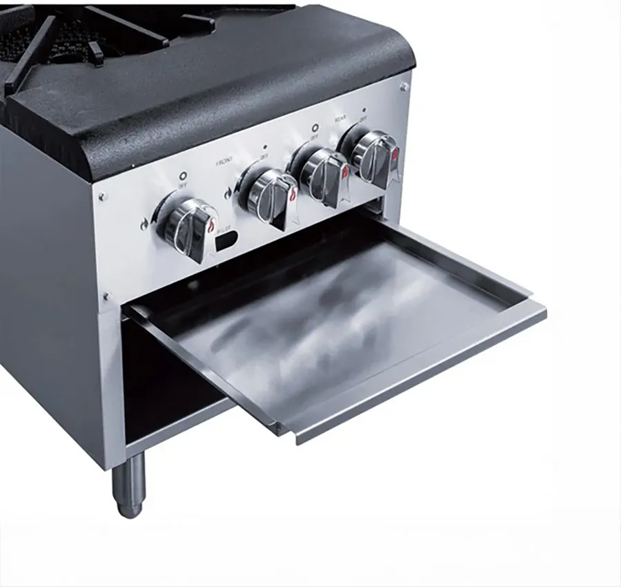 Dukers Appliance Co DCSPB2 18" Gas Stock Pot Range, (2) Three Ring Burners, Low Height, 160.000 BTU 