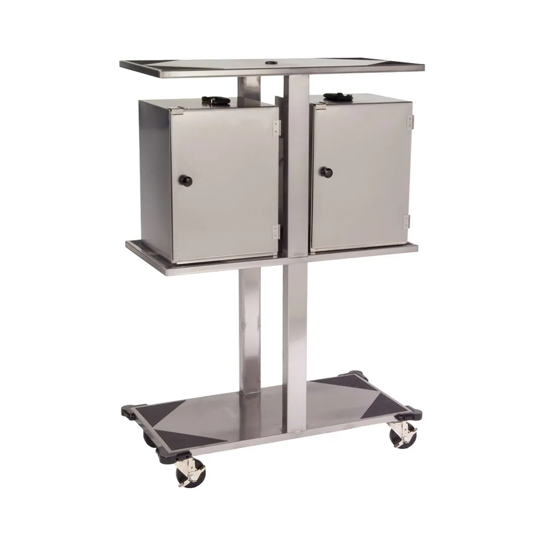 Lakeside 74550 Welded Stainless Steel Food Carrier Box Storage Rack w/ 6 Solid Fuel Boxes