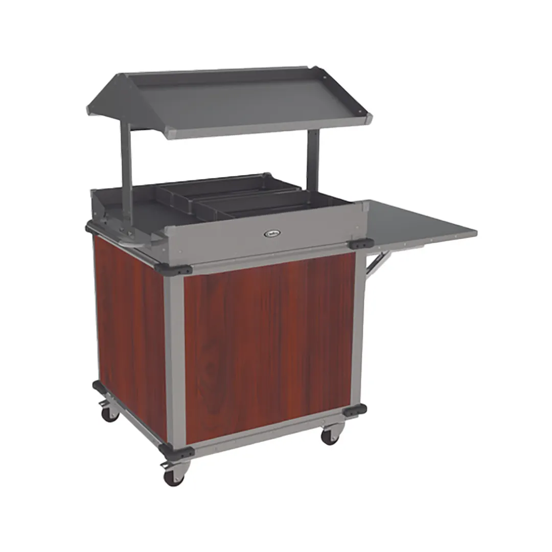 Cadco CBC-GG-B2 MobileServ® Standard Grab & Go Merchandising Cart, (2) Pan Holders