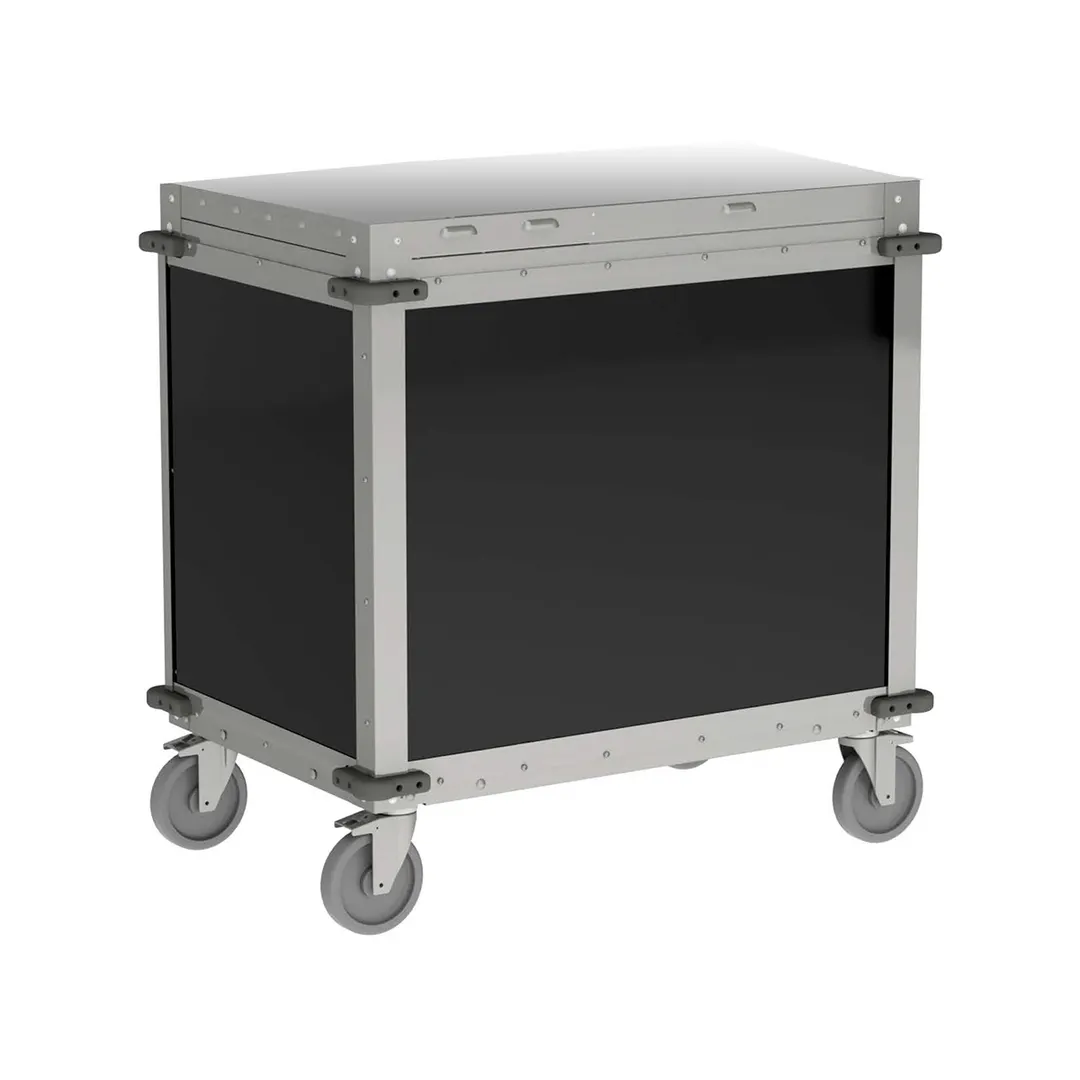 Cadco CBC-SDCX 40" Mobile Small Demo/ Sampling Cart w/ Front Panel, (2) Handles, (2) Drawers