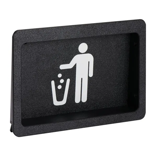 Dispense-Rite FMTD-1BT Built-In Trash Door, 7-1/2"H x 10-5/8"W x 2-1/4"D, Black Polystyrene