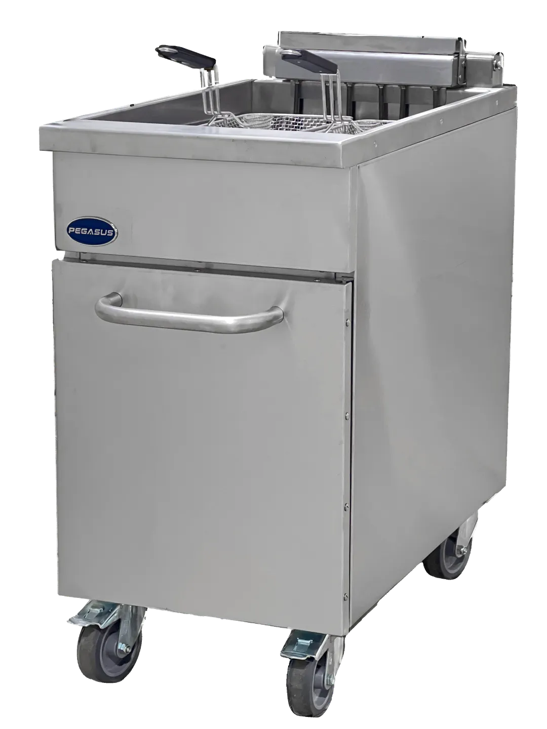 Pegasus FR-75E 19" Floor Model Electric Full Pot Fryer, 75 lbs by Galaxy Group