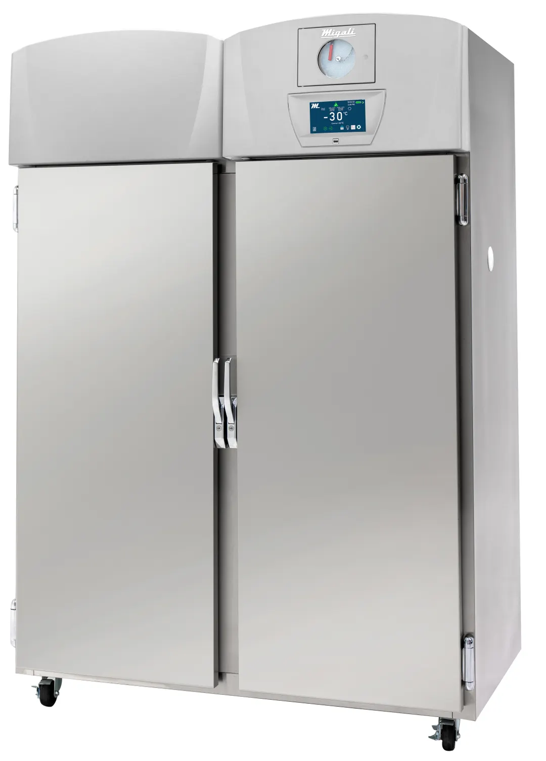 Migali EVOX-2F-C 55" Door Freezer, 44.9 cu ft, Exterior/White Interior, Auto‑Defrost, LCD, USA