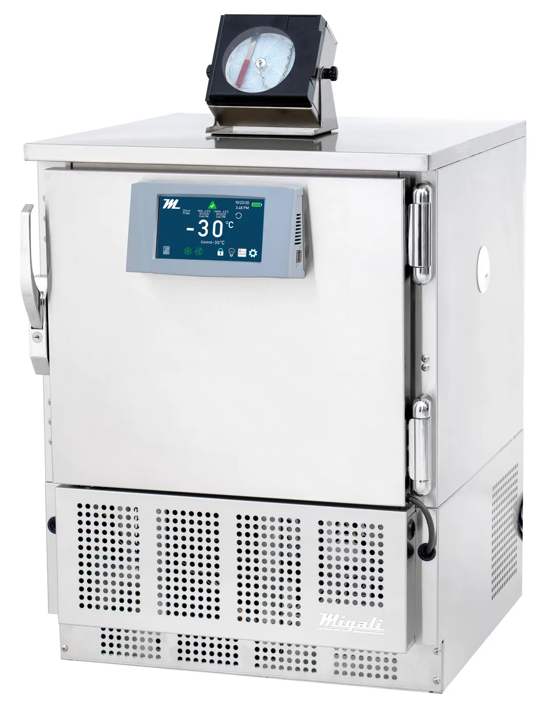 Migali EVOX-U1F-LB 24" Solid Door Medical Freezer, 4.2 cu ft, Steel, IntelVU® OS LCD, 115V R‑404a