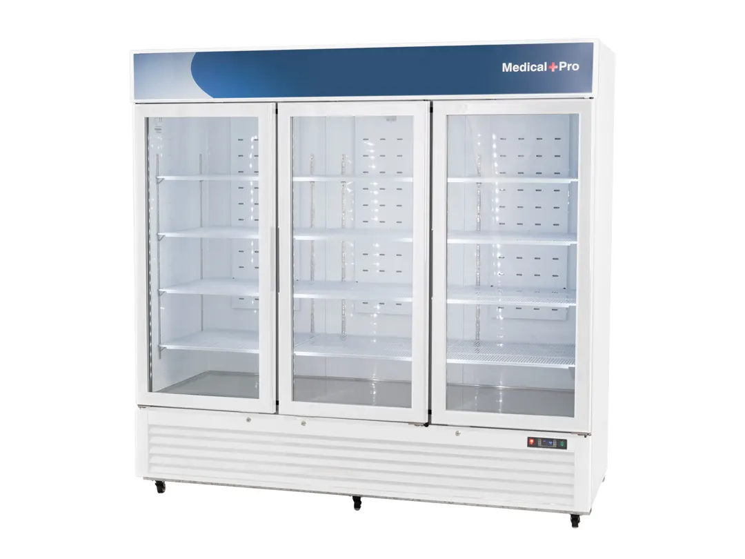 Migali MP-67RM-HC 81" Triple Glass Door Refrigerator, 67 cu ft, White, Bottom‑Mounted, 5.8kW, R290