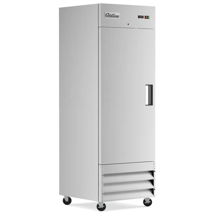 Coldline C-1FL 29" 1-Solid Door Reach-In Freezer, Bottom Mounted, 23 cu. ft., Stainless Steel Front & Sides