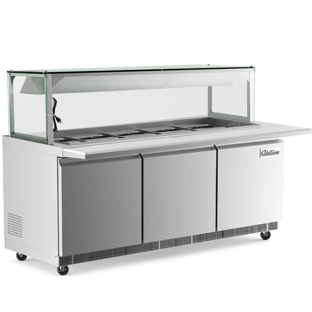 Coldline CBT72-LT 71"  Refrigerated Employee-Service Salad Bars, 14 cu. ft.
