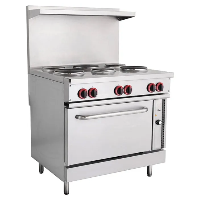Cookline ER36-208 Cookline Electric Range, 36"W X 31.5"D X 56.5"H, (6) Burners