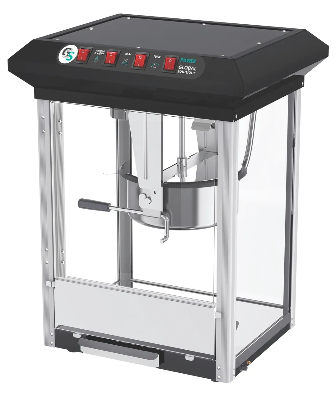 Global Solutions by Nemco GS1735 Popcorn Popper, 6 Oz. Capacity