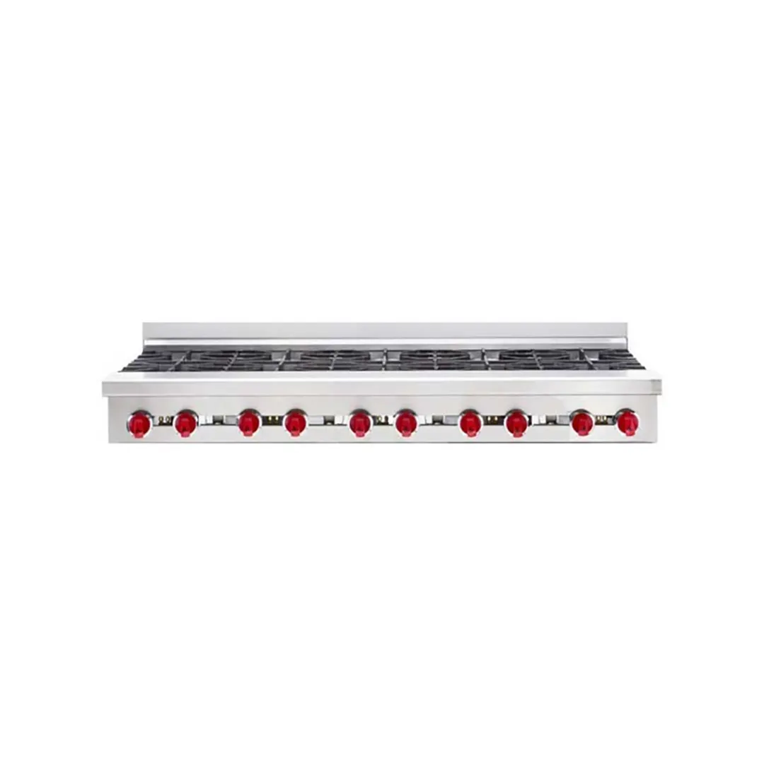 American Range ARSHP-60-10 48" Countertop Gas Hotplates w/ (10) Burners, 30" Depth, 320.000 BTU